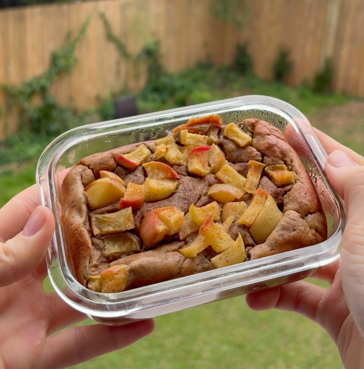 High Protein Apple Pie Pancake Bowls