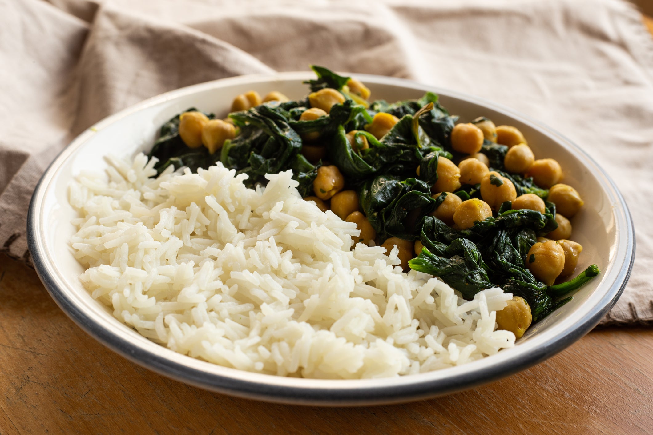 Saag with Chickpeas