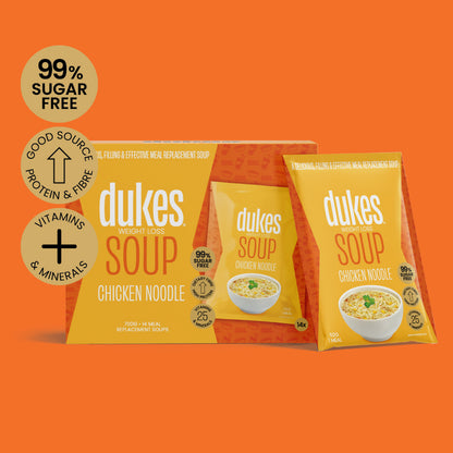 Box of Dukes Chicken & Noodle  Meal Replacement Soup